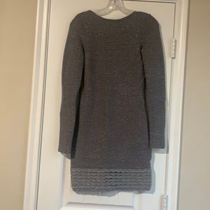 Silver shimmery mini dress low back. Very comfortable. Size XS